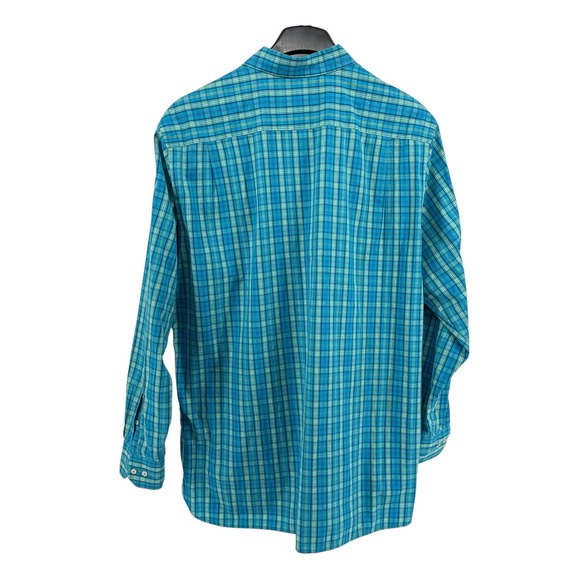 Southern Tide Mens XL Pre-Owned Classic Fit Plaid Button Down Shirt Blue Green - Picture 7 of 12